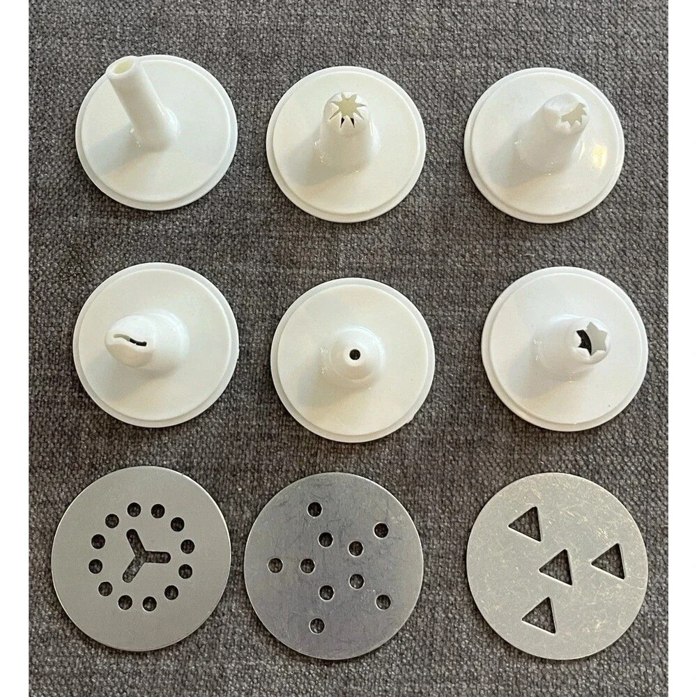 Vintage 1994 Cookie Press Kit Vitantonio Cookware 18 Pieces